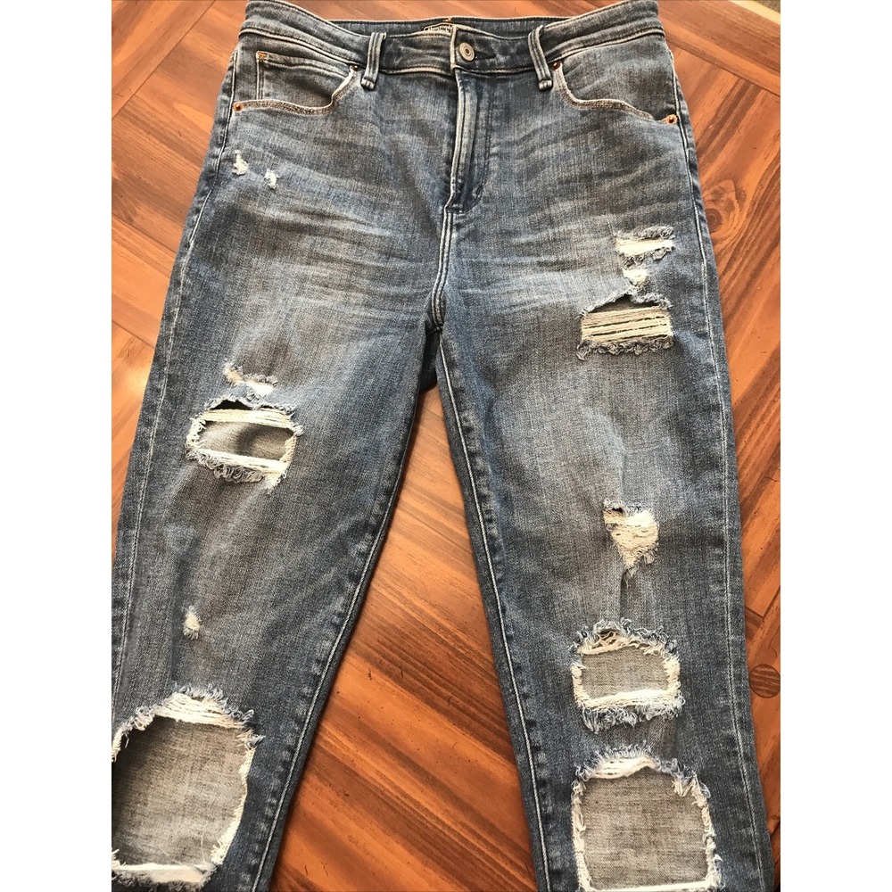 abercrombie fitch 8 Tall simone‎ high rise super skinny Ripped Jeans